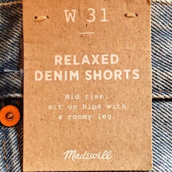 “NEW” Madewell Relaxed Denim Short - Picture 6 of 7